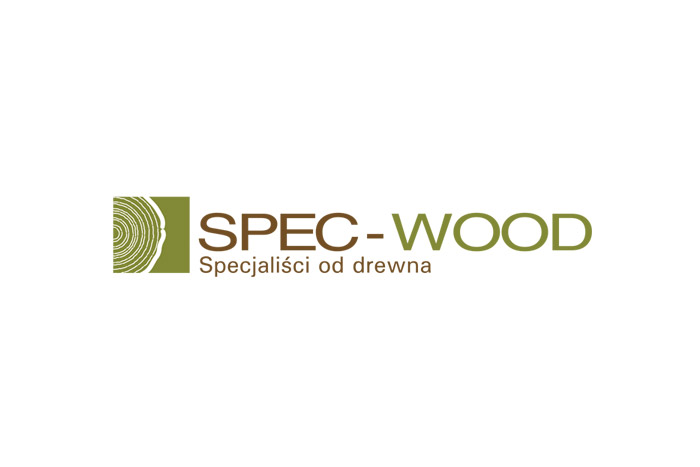 projekt logo SPEC-WOOD - dla firmy z branży obróbki drewna logo dla tartaku
