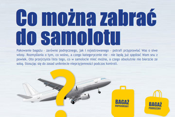 Co można zabrać do samolotu – infografika
