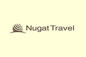 Nugat Travel – logo dla biura podróży, firmy turystycznej