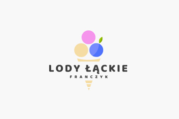 Logo dla lodziarni – Lody Łąckie