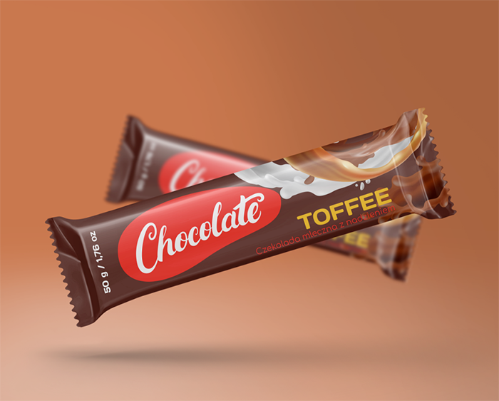 projekt opakowania toffee