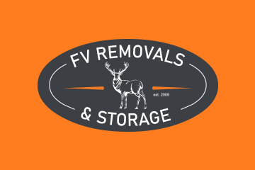 FV REMOVALS – identyfikacja wizualna dla firmy przeprowadzkowej.